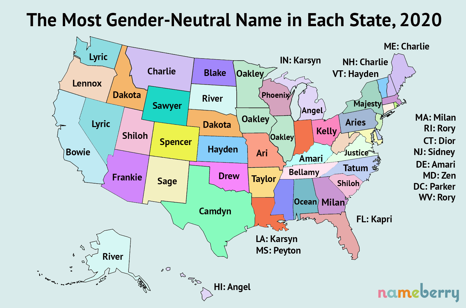 The Most Nonbinary Names in Every State