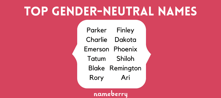 top gender neutral names 2